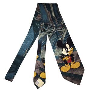 Disney Leeds International Mickey Mouse Staircase 100% Silk Tie Necktie